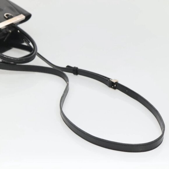 FENDI To joule Hand Bag Patent leather 2way Black Auth 141766 - Picture 8 of 16